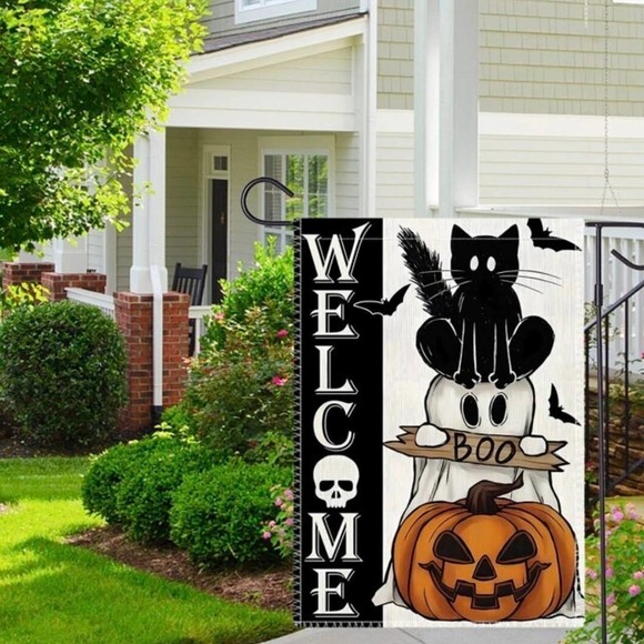 Halloween Garden Flag Boo Garden Halloween Decorations Halloween Porch Sign - Picture 4 of 4